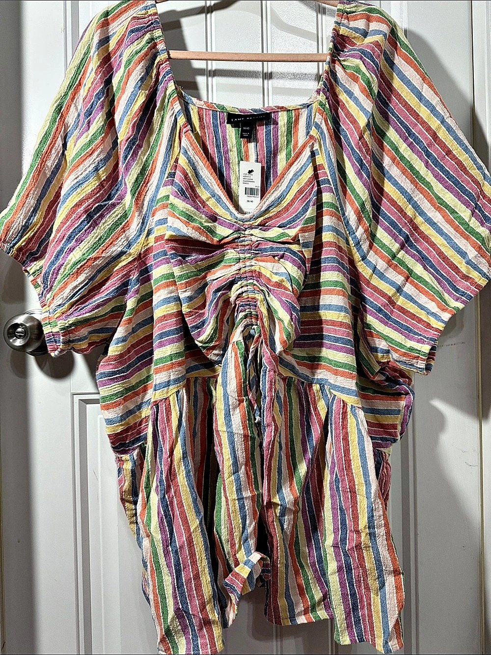 Lane Bryant Striped Blouse in Multicolor Size 38/40 NWT
